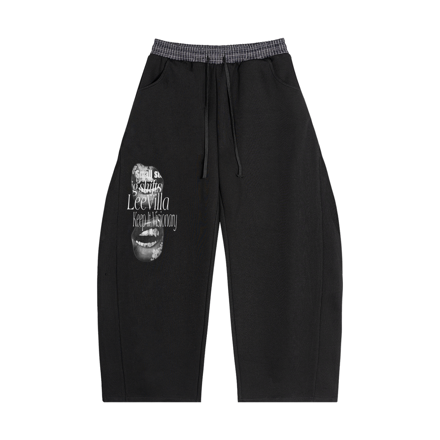 Plaid Waistband Barrel Sweatpants