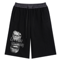 Unisex Plaid Waistband Shorts